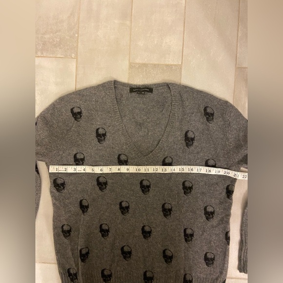 Skull Cashmere Gray Skull Jolie Sweater Size Small - Picture 5 of 6